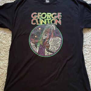 George Clinton Parliament Funkadelic Black Graphic T-Shirt L